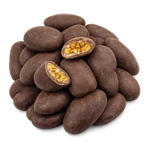 Caramelized pecan in milk chocolate